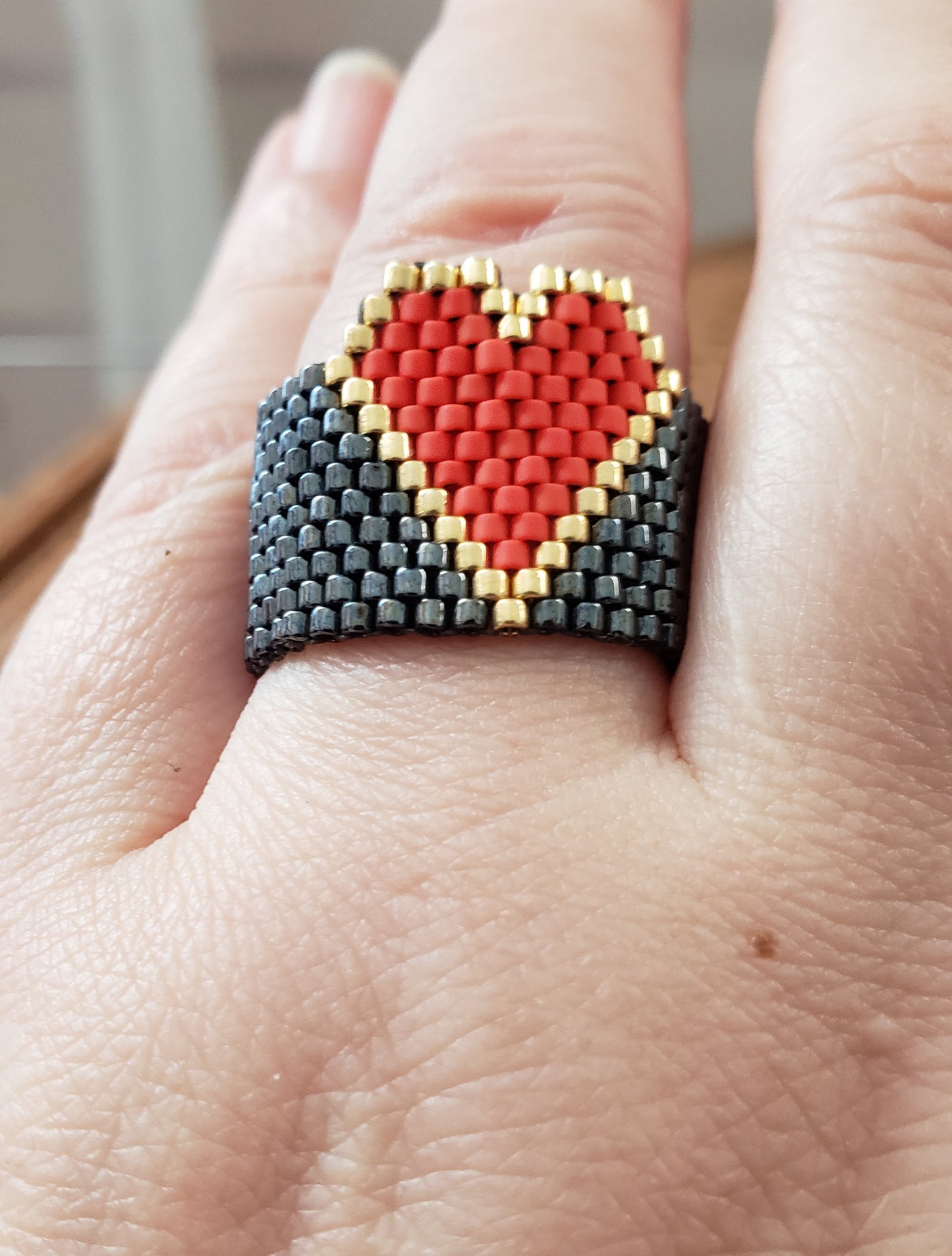 HEART IN GOLD RING